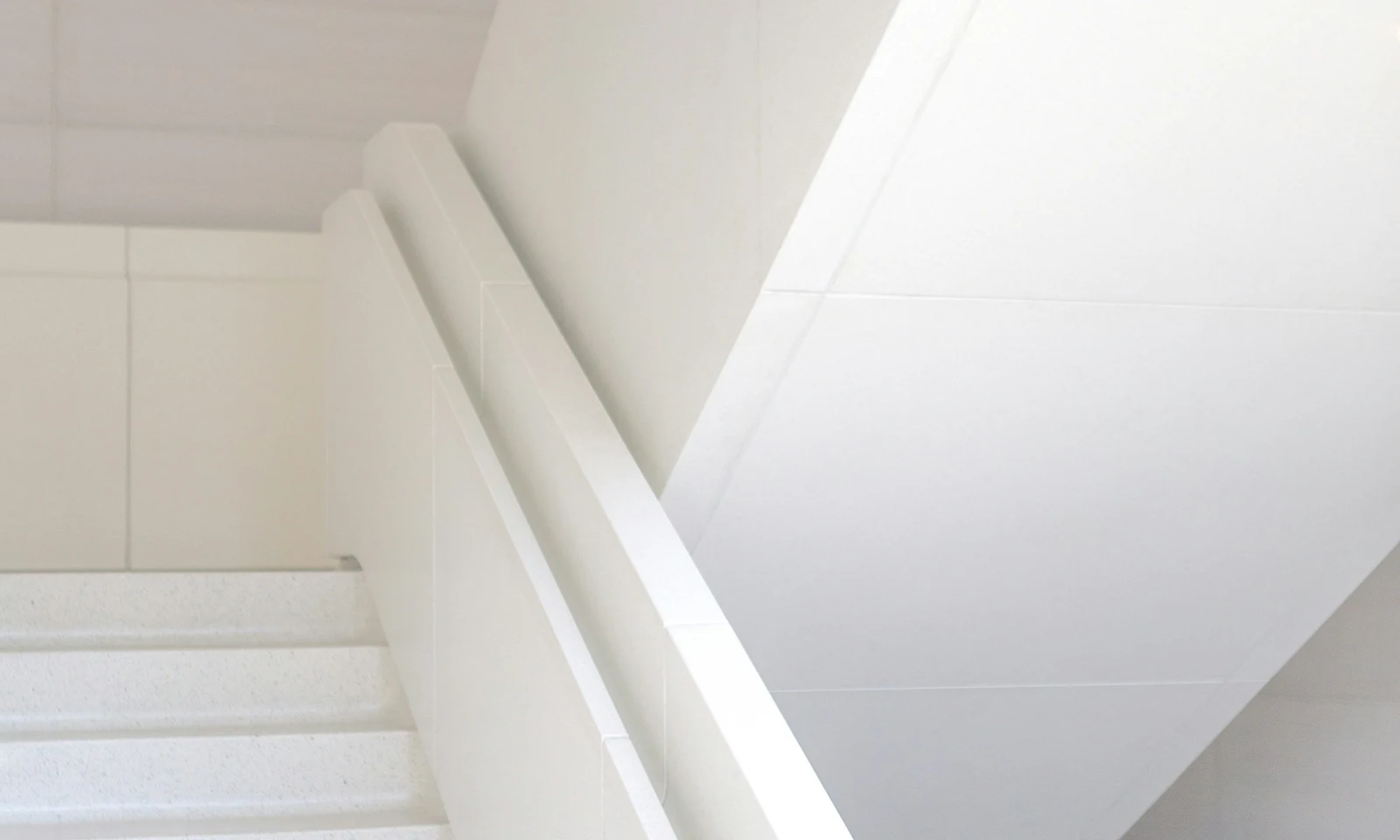 photo of white staircase